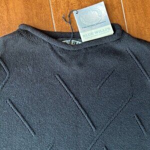 HP <3 Blue Willi Black Textured Sweater